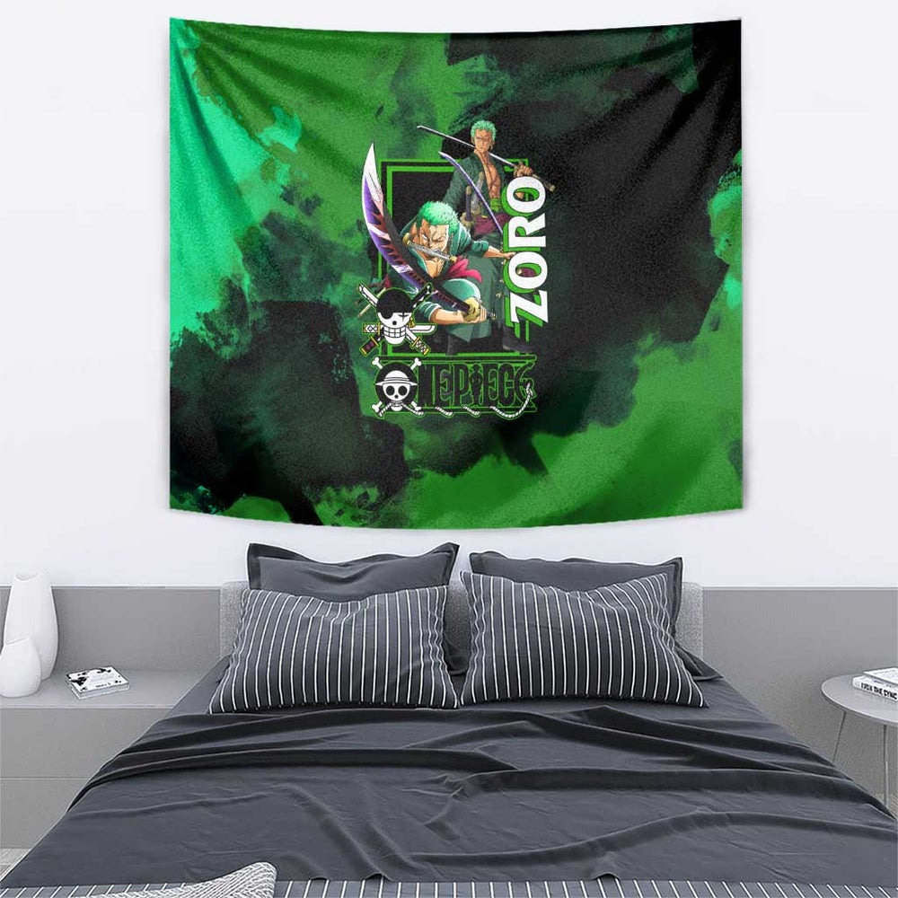 Zoro One Piece Green Theme Tumbler With Handle with Manga Collage and Dual Portrait Swordmaster Design TS04 Zoro One Piece Green Theme Tumbler With Handle with Manga Collage and Dual Portrait Swordmaster Design TS04