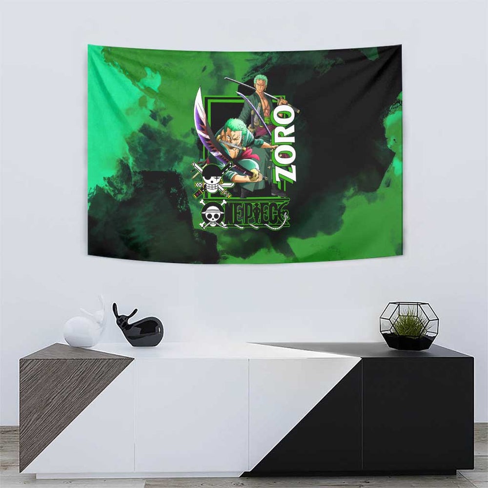 Zoro One Piece Green Theme Tumbler With Handle with Manga Collage and Dual Portrait Swordmaster Design TS04 Zoro One Piece Green Theme Tumbler With Handle with Manga Collage and Dual Portrait Swordmaster Design TS04