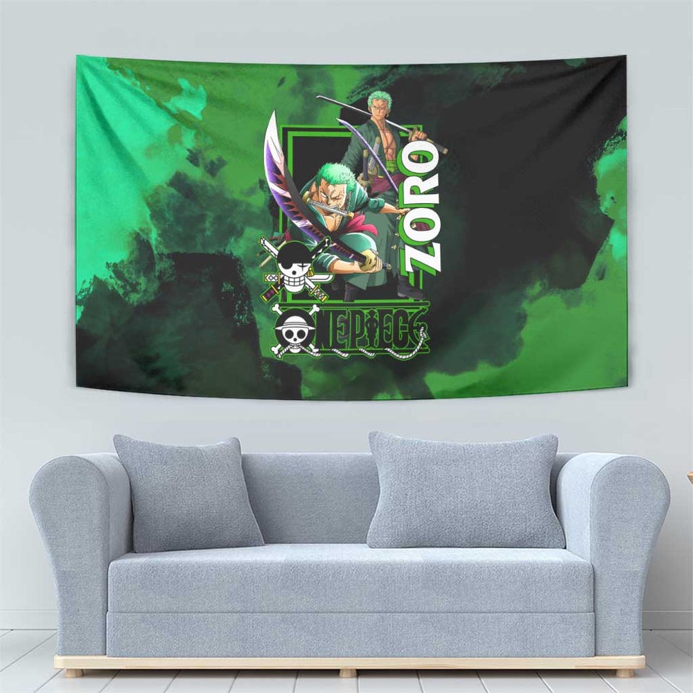 Zoro One Piece Green Theme Tumbler With Handle with Manga Collage and Dual Portrait Swordmaster Design TS04 Zoro One Piece Green Theme Tumbler With Handle with Manga Collage and Dual Portrait Swordmaster Design TS04