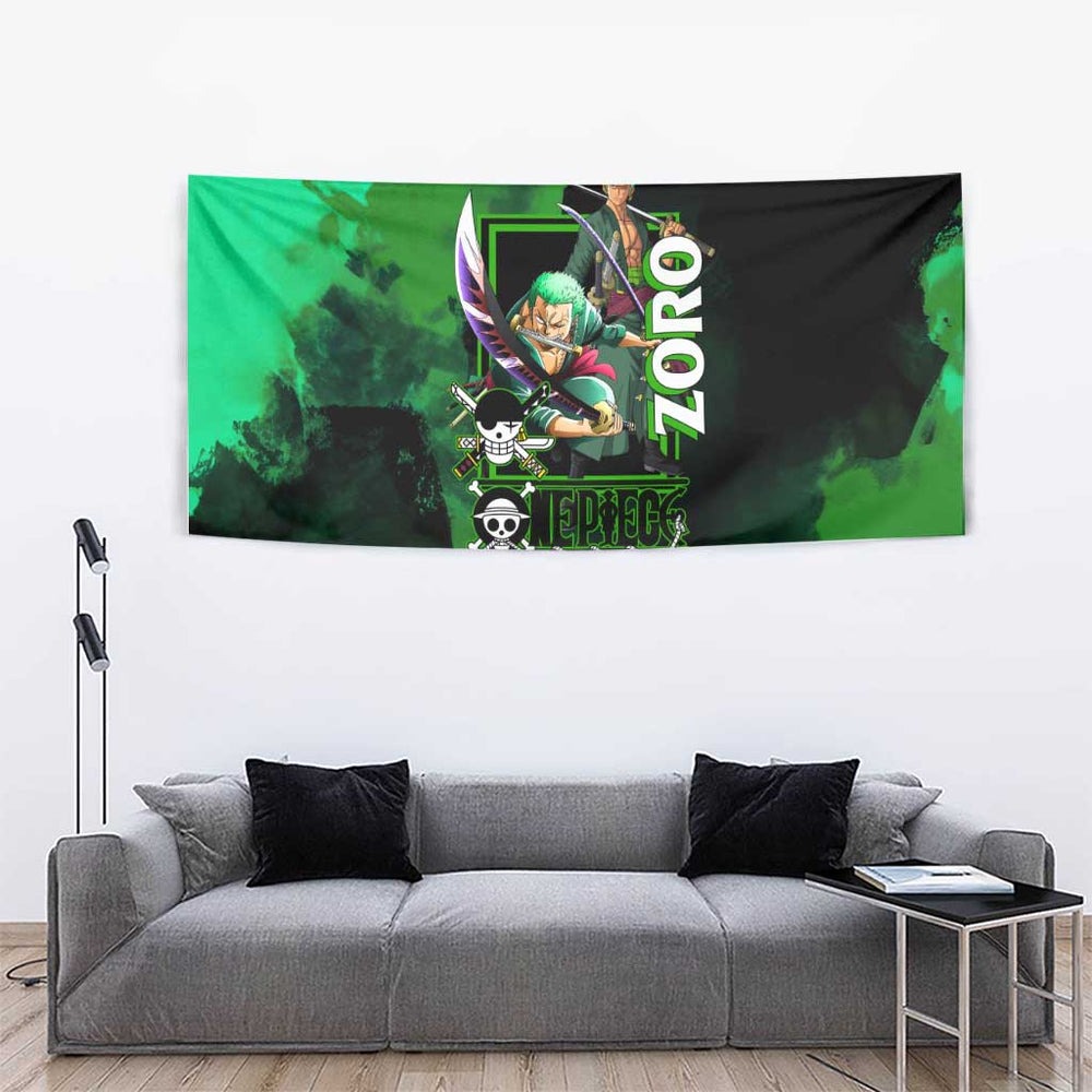Zoro One Piece Green Theme Tumbler With Handle with Manga Collage and Dual Portrait Swordmaster Design TS04 Zoro One Piece Green Theme Tumbler With Handle with Manga Collage and Dual Portrait Swordmaster Design TS04