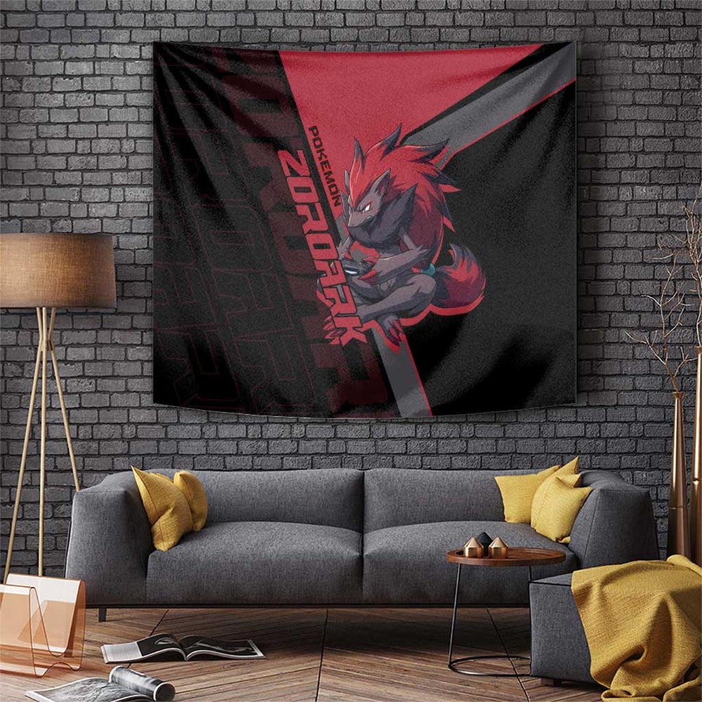 Zoroark Poké Tapestry Dark Neon Anime Style TS04