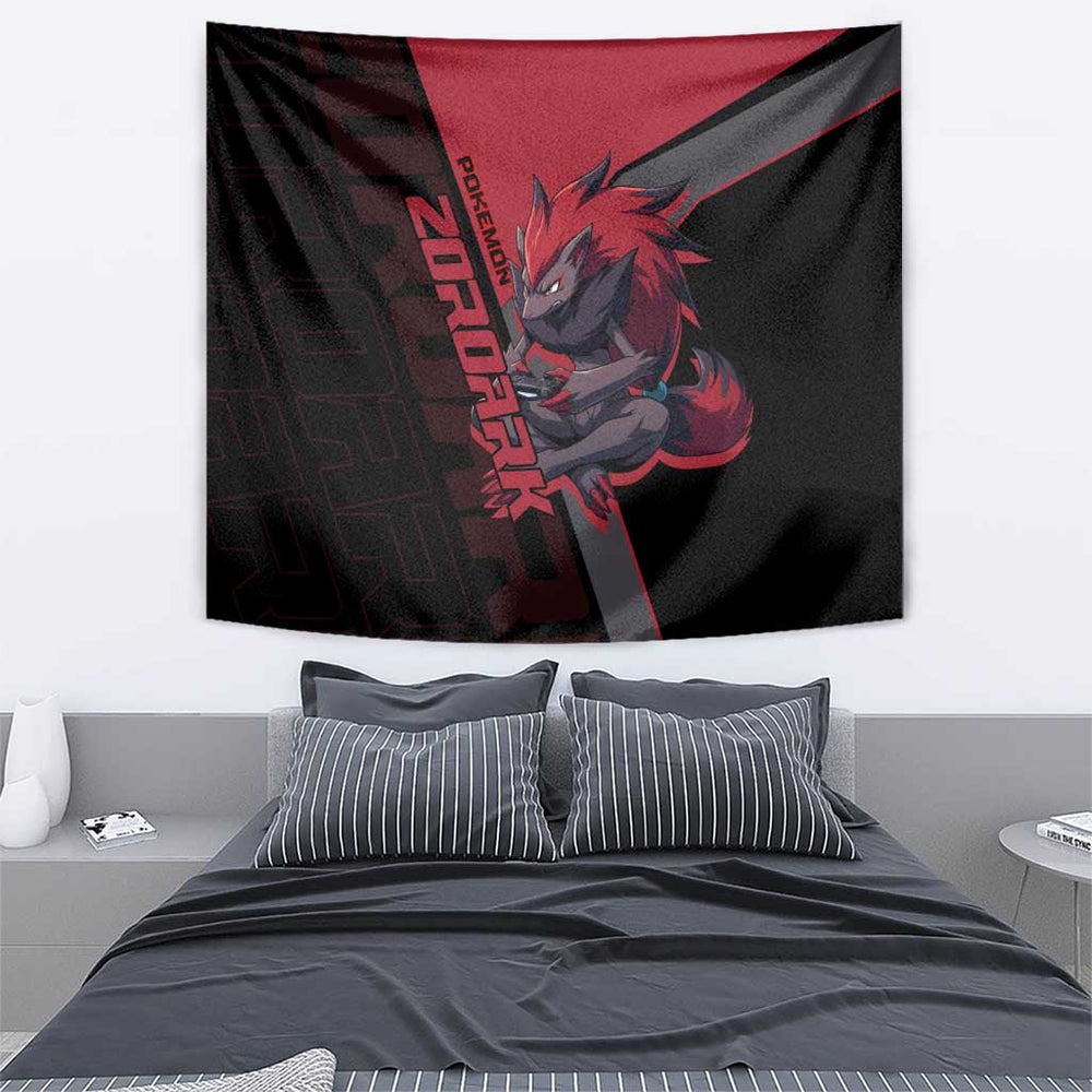 Zoroark Poké Tapestry Dark Neon Anime Style TS04