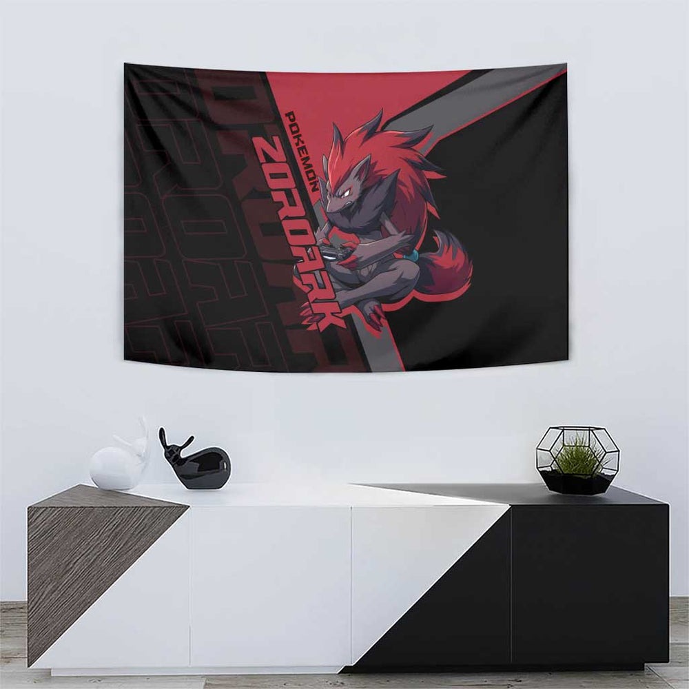 Zoroark Poké Tapestry Dark Neon Anime Style TS04