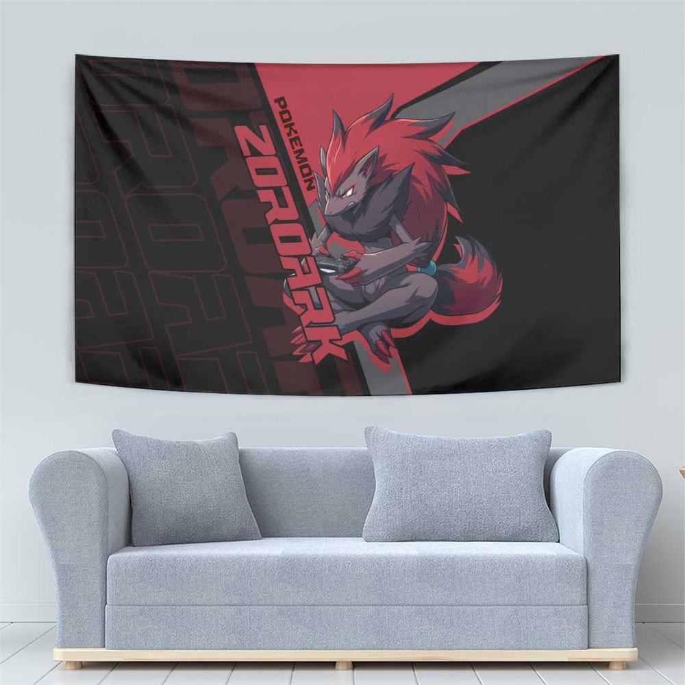 Zoroark Poké Tapestry Dark Neon Anime Style TS04