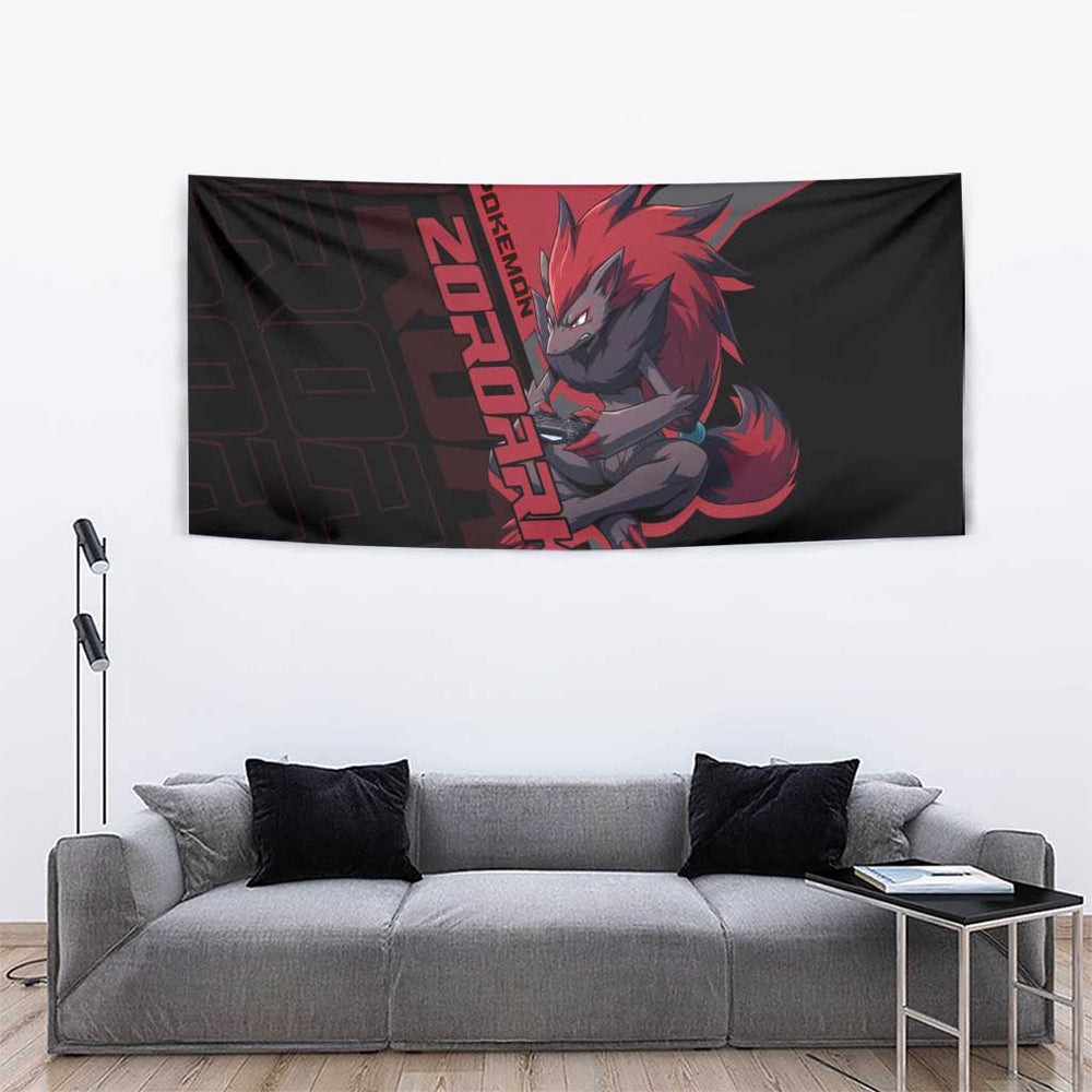 Zoroark Poké Tapestry Dark Neon Anime Style TS04