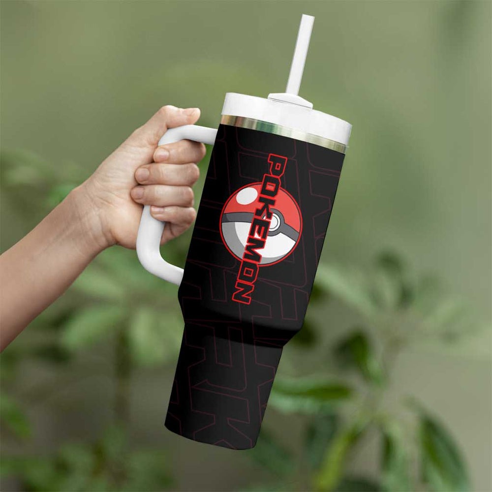 Zoroark Poké Tumbler With Handle Dark Neon Anime Style TS04