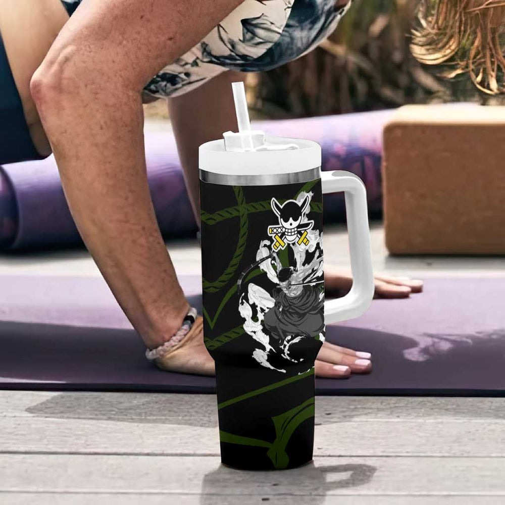Zoronoa Zoro - One Piece Tumbler With Handle Anime Japan Style TS04